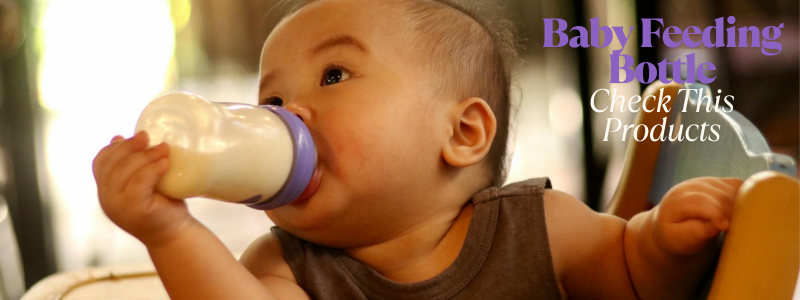 Glass baby feeding bottle